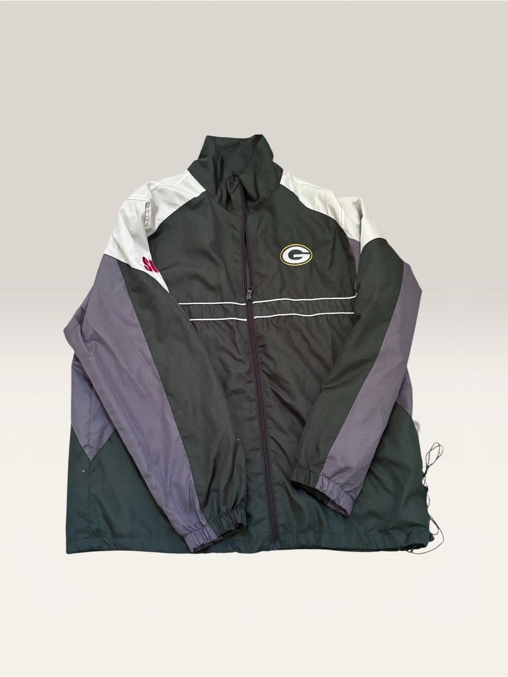 Dunbrooke Black, Gray & White Green Bay Packers Windbreaker Jacket